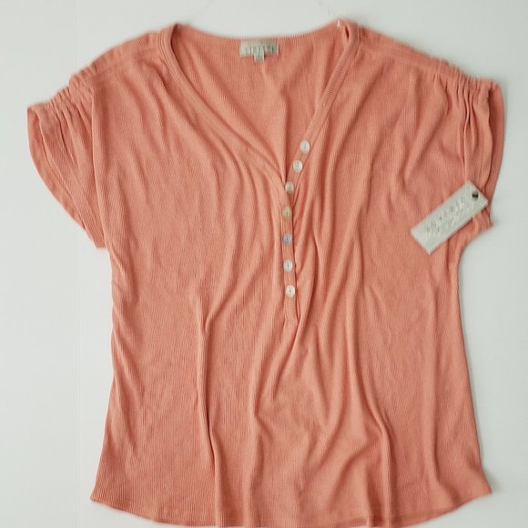 FRENCH LAUNDRY VINTAGE Henley Short Sleeve Top - Picture 3 of 11